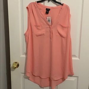 Women’s pink sleeveless blouse/tunic